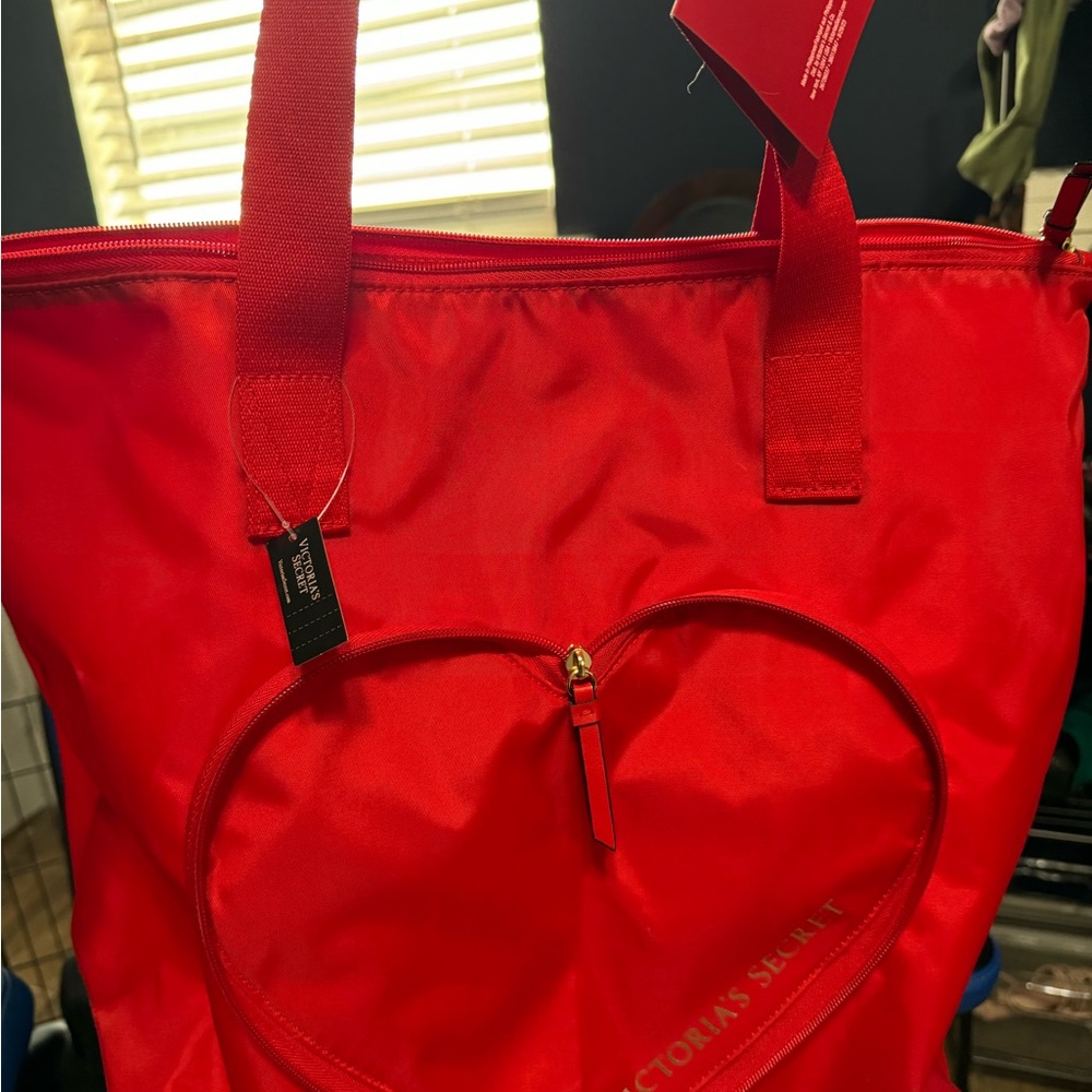 Victoria Secret heart zip bag